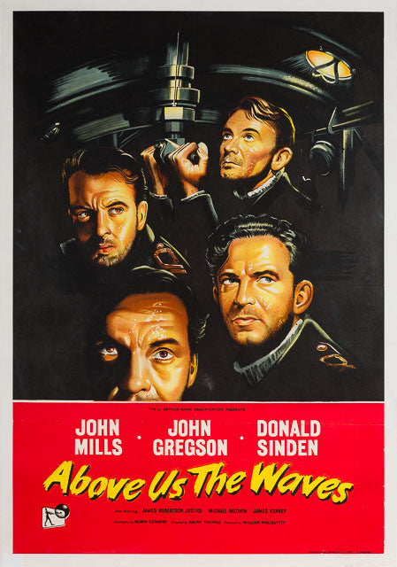 Above Us The Waves 1955 original vintage US 1 sheet film movie poster