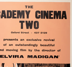 Adalen '31 1970s Academy Cinema UK Quad Film Poster, Strausfeld - detail