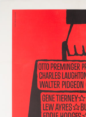 Advise & Consent original film movie poster 1962 Saul Bass - detail