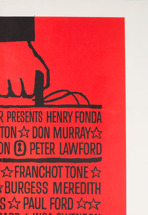 Advise & Consent original film movie poster 1962 Saul Bass - detail