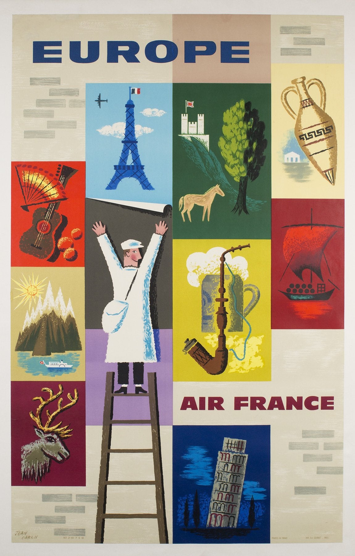 Air France Europe 1959 Poster by Jean Carlu