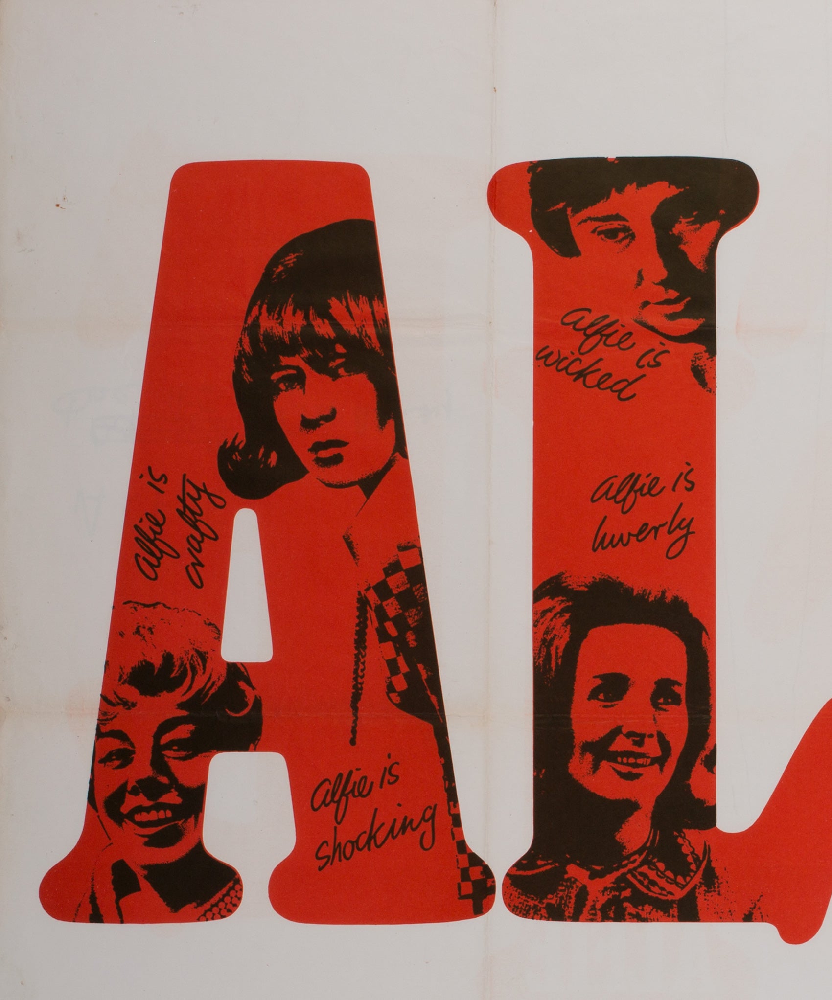 Original vintage Alfie 1966 film movie US 1 sheet poster Caine - Orson