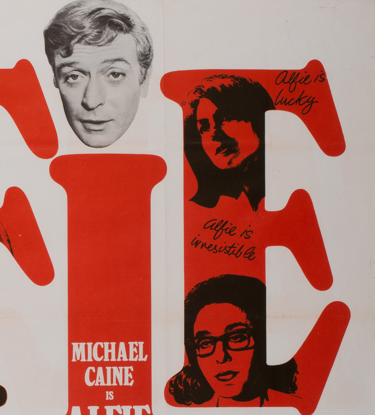 Original vintage Alfie 1966 film movie US 1 sheet poster Caine - Orson