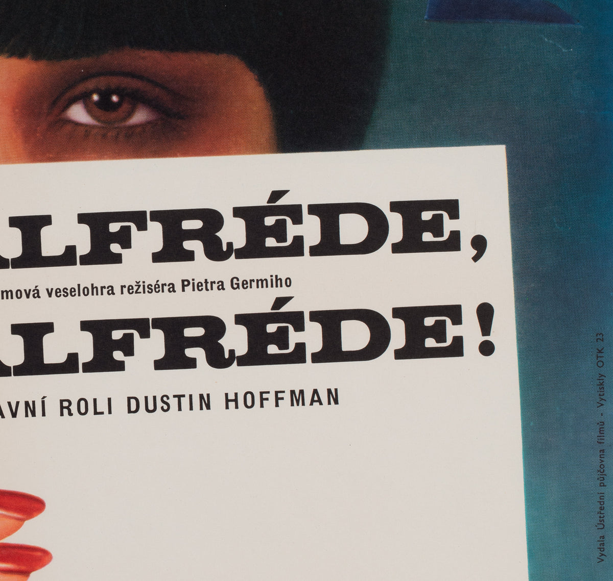 Alfredo, Alfredo! 1974 Czech A1 Film Movie Poster, Karel Vaca - detail