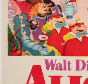 Alice in Wonderland 1951 US 1 Sheet Film Poster, Disney - detail
