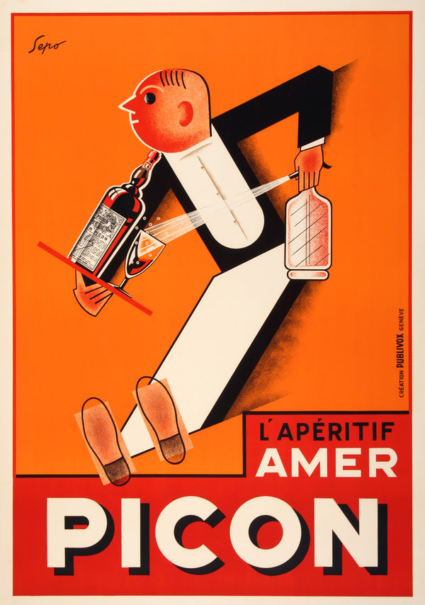 ポスター集 The European Poster 1888-1938 アート Amer Picon C1934 Vintage French Alcohol Poster, Severo Pozzati