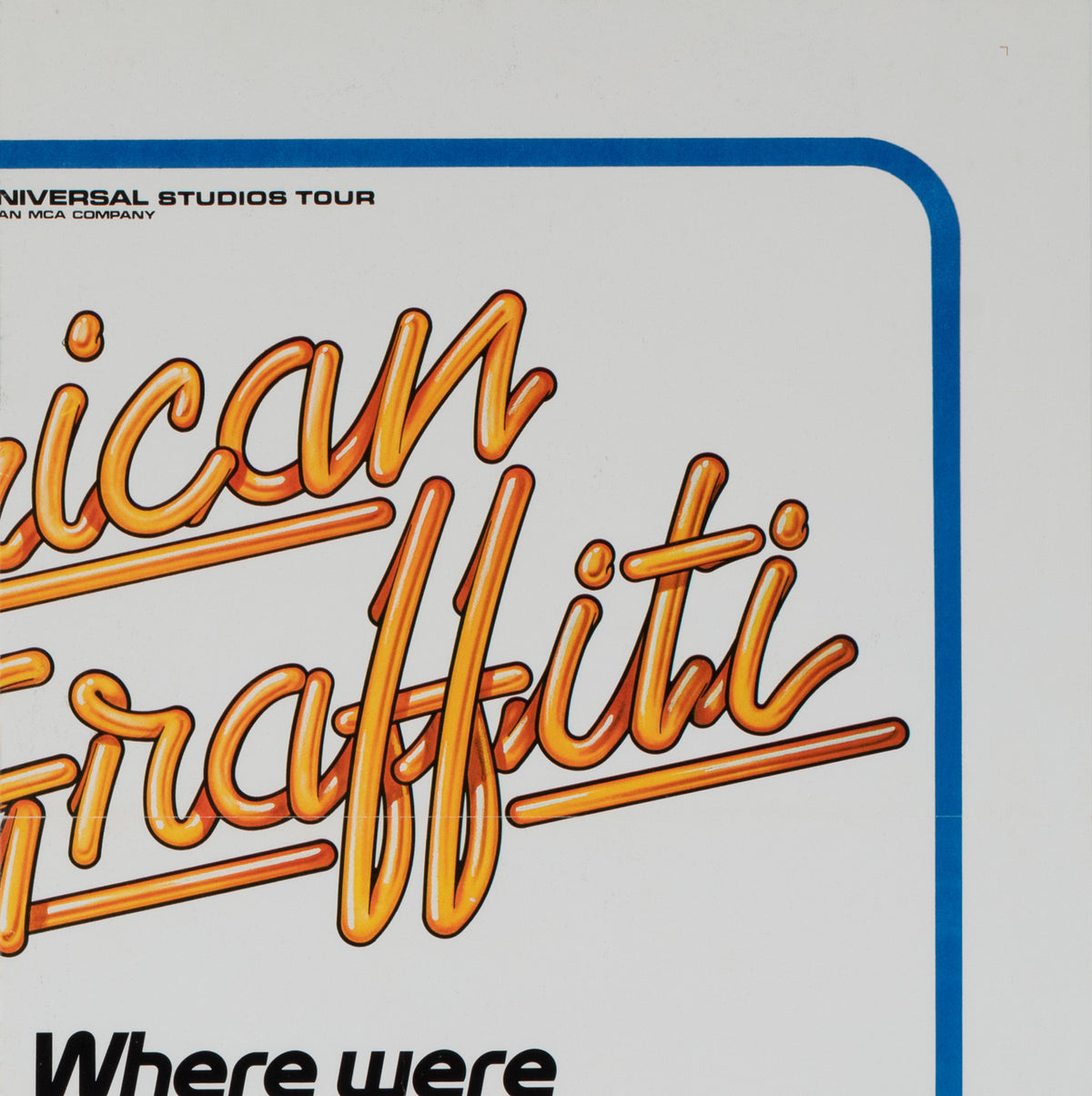 American Graffiti 1973 US 1 Sheet Film Poster, Drucker - detail