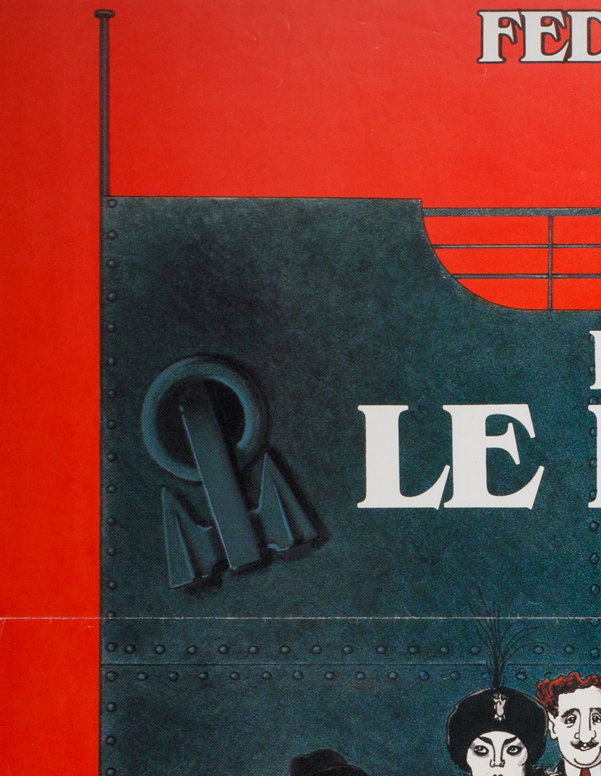 And The Ship Sails On 1983 French Moyenne Film Poster, Tardi - detail