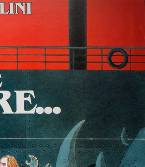 And The Ship Sails On 1983 French Moyenne Film Poster, Tardi - detail