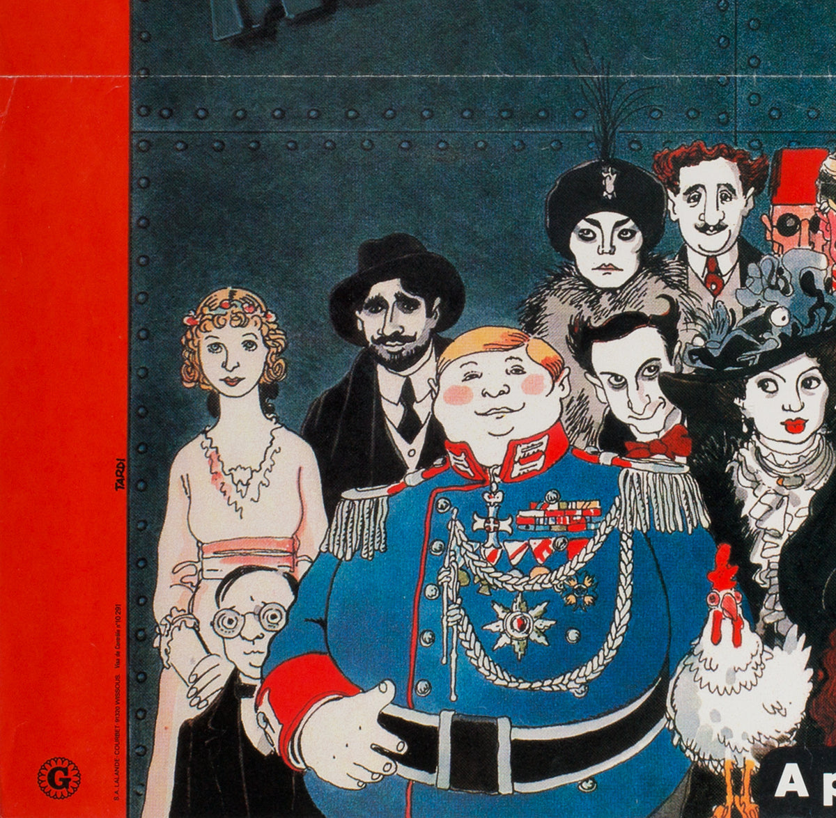 And The Ship Sails On 1983 French Moyenne Film Poster, Tardi - detail