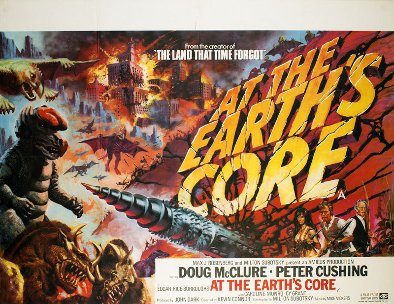 At The Earths Core 1976 Original UK Quad film movie poster