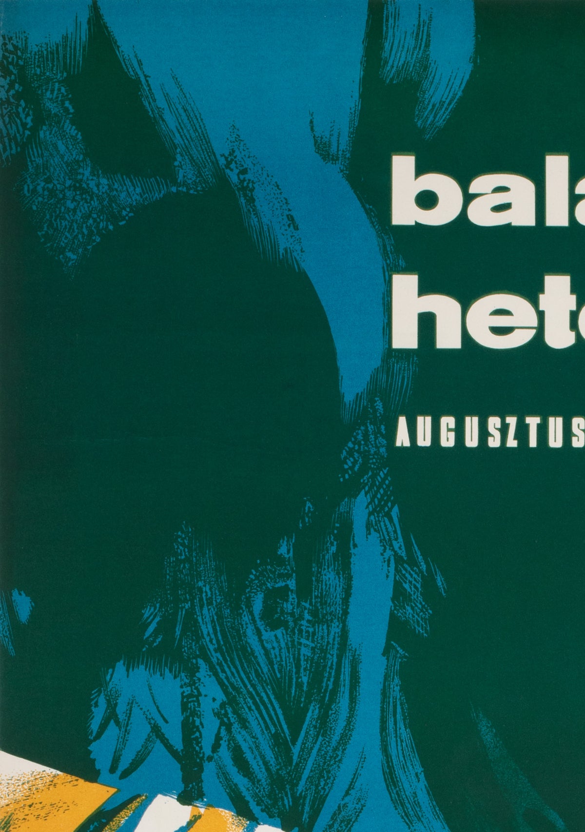 Balaton weeks Balatoni hetek 1959 Hungarian Travel Poster, Ernie Sandor - detail