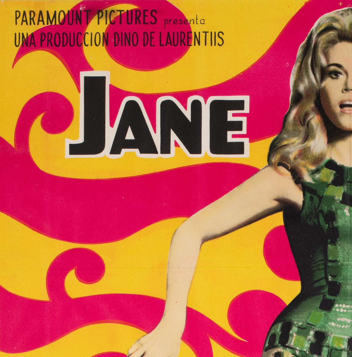 Barbarella 1968 Argentinian 1 Sheet Film Poster - detail