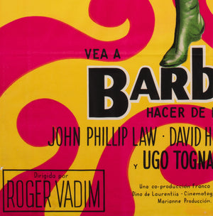 Barbarella 1968 Argentinian 1 Sheet Film Poster - detail