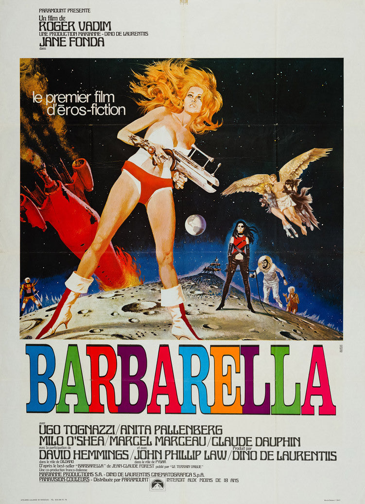 Barbarella 1968 original French film movie poster