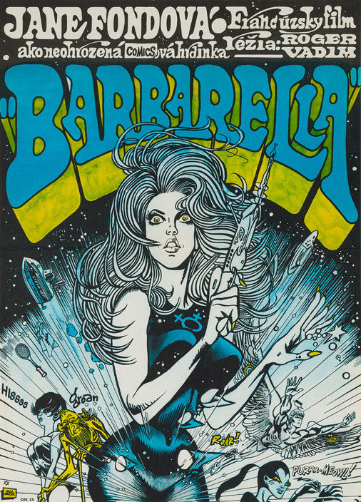 Barbarella original 1971 Czech film movie poster