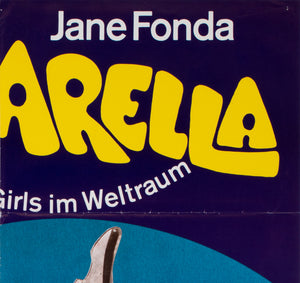 Barbarella R1973 German 1 Sheet Film Poster - detail