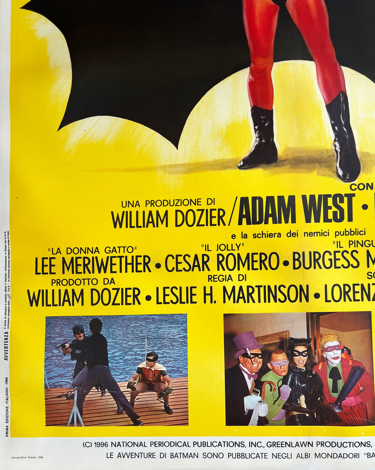 Batman 1966 Italian 2 Foglio Film Poster - detail