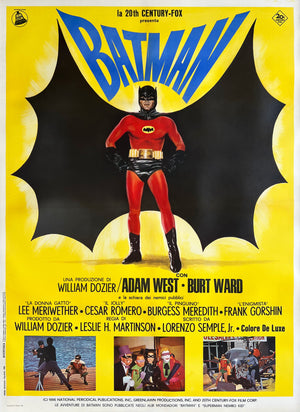 Batman 1966 Italian 2 Foglio Film Poster