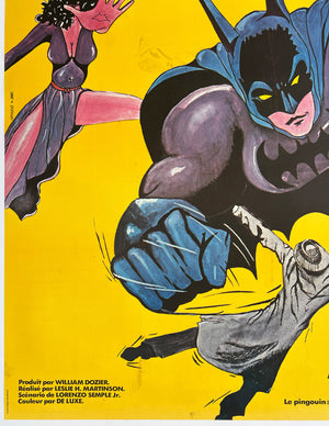 Batman R1970s French Grande Film Poster - detail