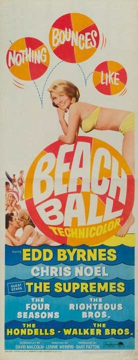 Beach Ball 1965 original vintage US insert film movie poster