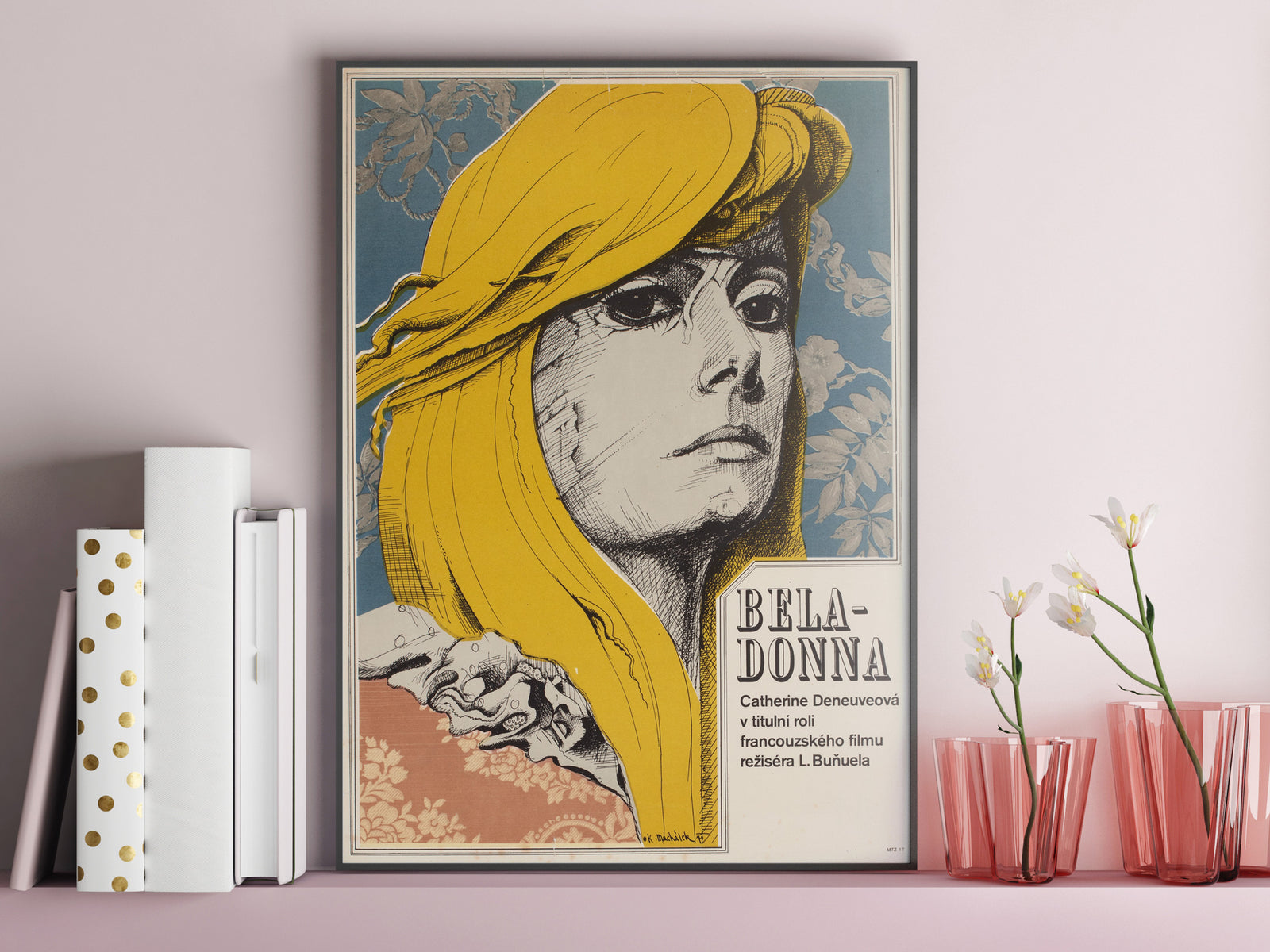 Belle de Jour 1970 Czech A3 Film Poster, Machalek