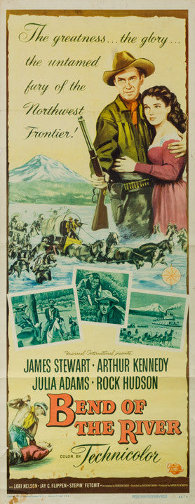 Bend of the River 1952 original vintage US insert film movie poster