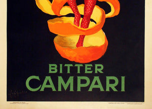 Bitter Campari 1921 Vintage Italian Alcohol Advertising Poster, Leonetto Cappiello