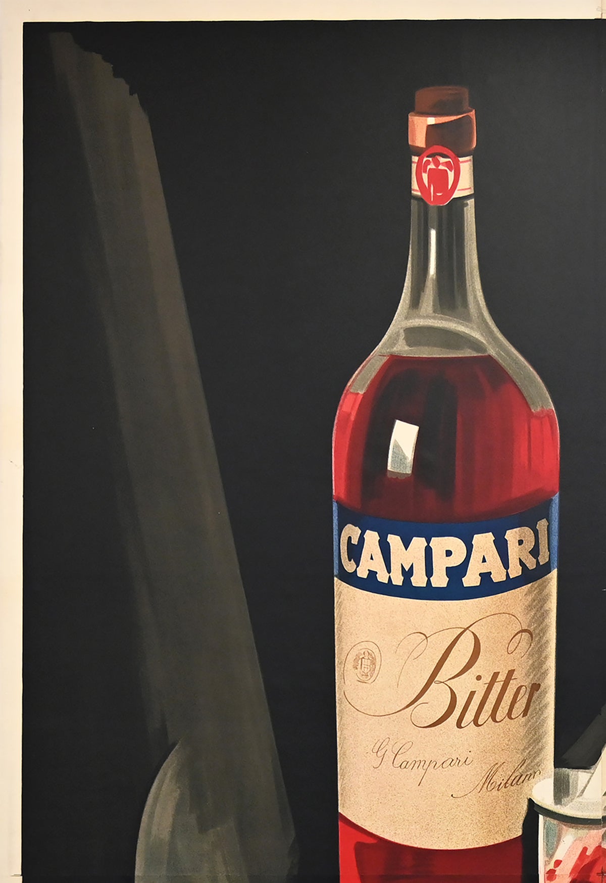 Bitter Campari 1926 Vintage Italian Alcohol Aperitif Poster, Marcello Nizzoli - detail