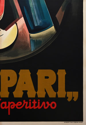 Bitter Campari 1926 Vintage Italian Alcohol Aperitif Poster, Marcello Nizzoli - detail