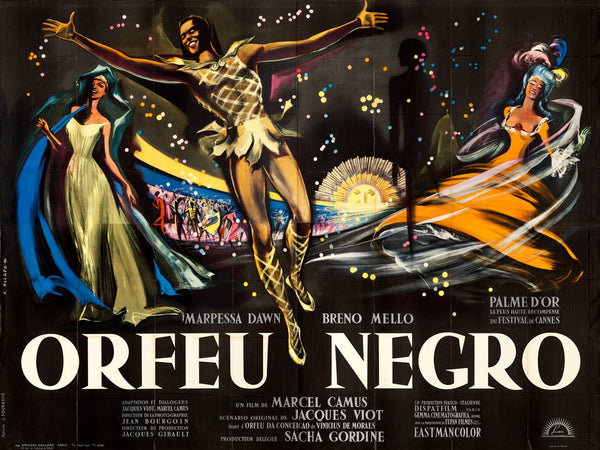 Black Orpheus 1959 French 4 Sheet Film Poster, Allard - Orson & Welles