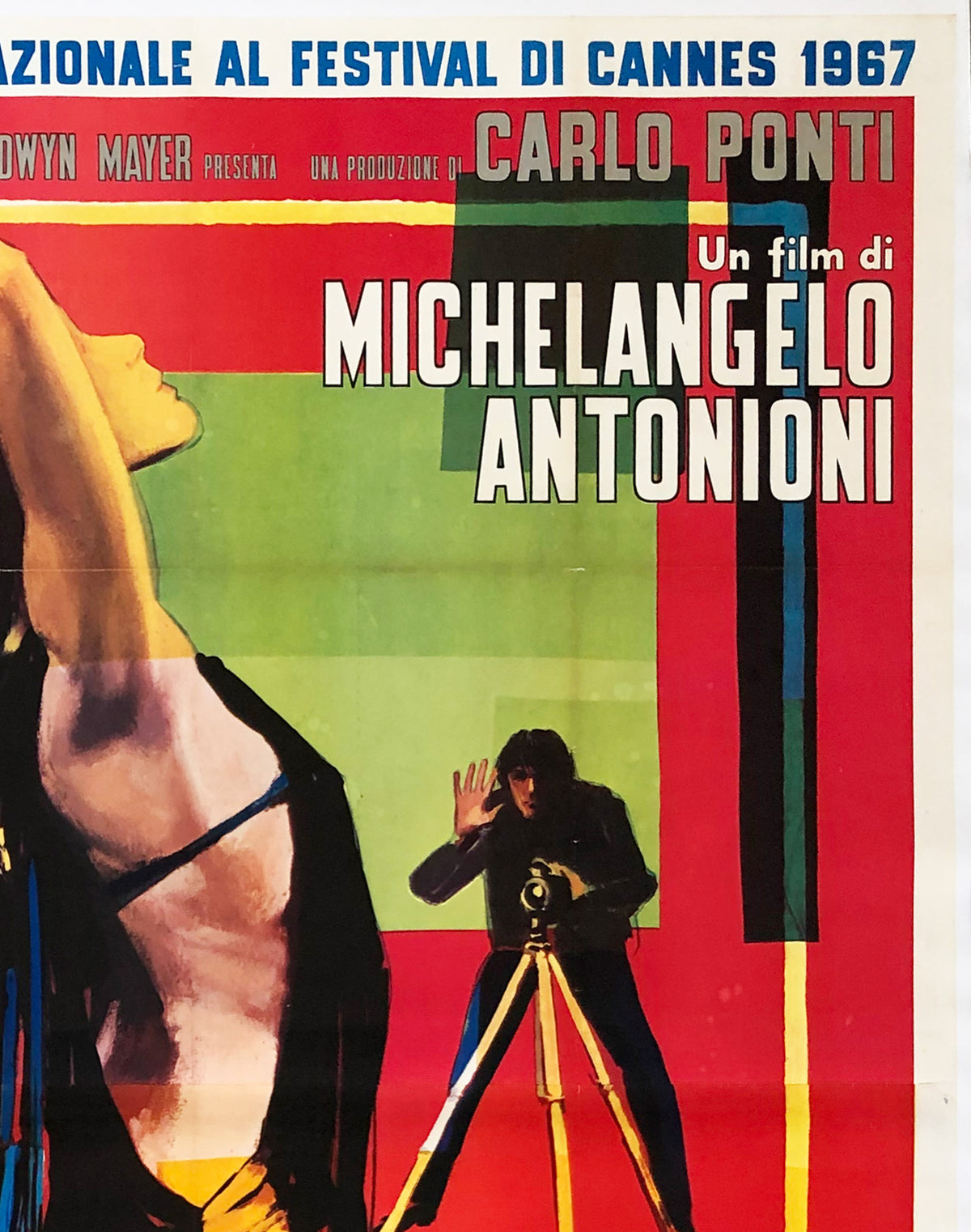Blow-up 1967 Italian 4 Foglio Film Movie Poster, Brini - detail