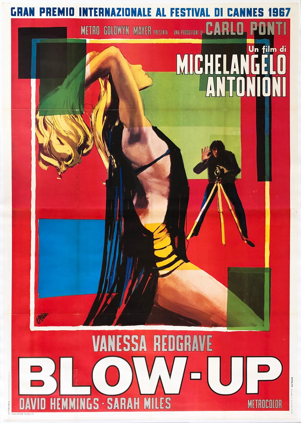 Blow-up 1967 Italian 4 Foglio Film Movie Poster, Brini