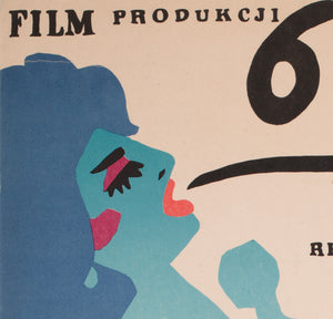 Blue Velvet 1987 Polish B1 Film Movie Poster, Jan Mlodozeniec - detail  Edit alt text