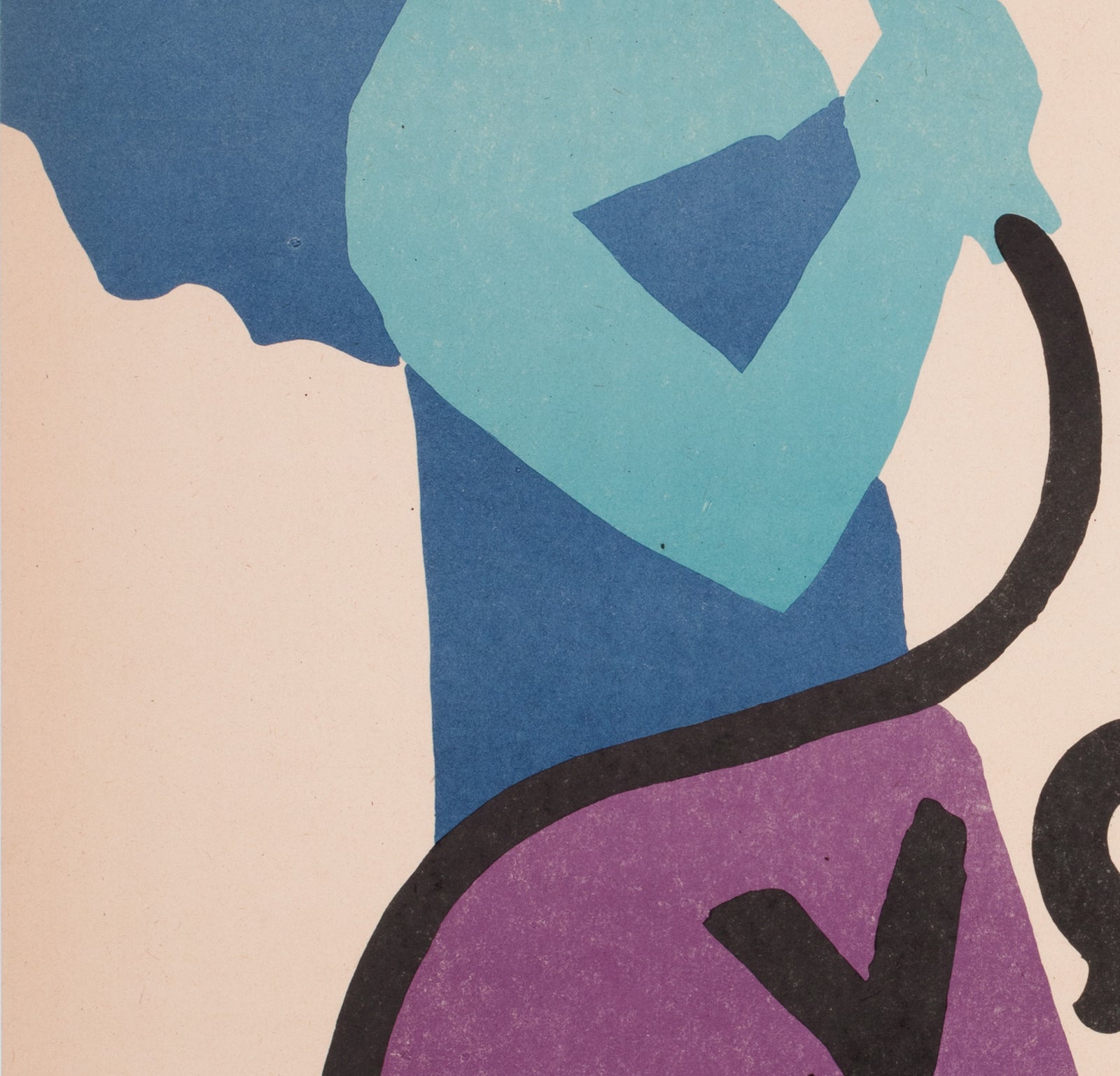 Blue Velvet 1987 Polish B1 Film Movie Poster, Jan Mlodozeniec - detail  Edit alt text