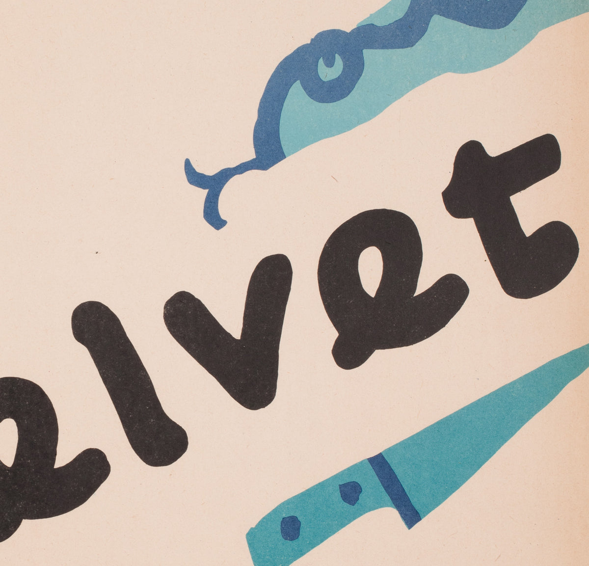 Blue Velvet 1987 Polish B1 Film Movie Poster, Jan Mlodozeniec - detail