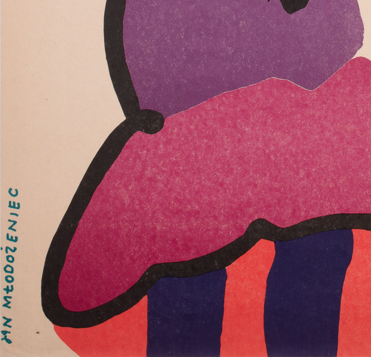 Blue Velvet 1987 Polish B1 Film Movie Poster, Jan Mlodozeniec - detail  Edit alt text