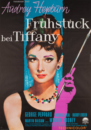 Breakfast at Tiffany's 1962 German A1 Film Poster, Peltzer