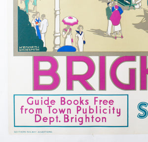 Brighton & Hove Travel Poster, 1938 Kenneth Denton Shoesmith - Detail