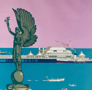 Brighton & Hove Travel Poster, 1938 Kenneth Denton Shoesmith - Detail