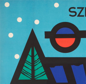 Bring Joy 1965 Christmas Shopping Hungarian Advertising Poster, Sandor Lengyel - detail