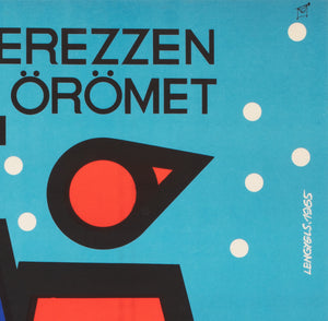 Bring Joy 1965 Christmas Shopping Hungarian Advertising Poster, Sandor Lengyel - detail