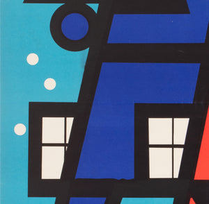 Bring Joy 1965 Christmas Shopping Hungarian Advertising Poster, Sandor Lengyel - detail