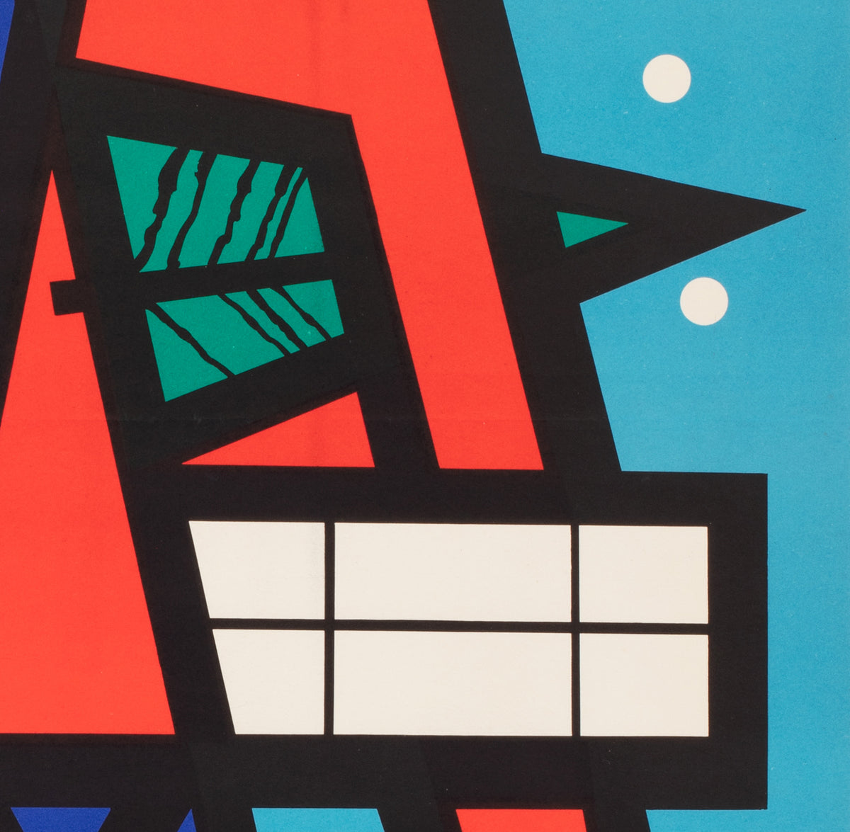 Bring Joy 1965 Christmas Shopping Hungarian Advertising Poster, Sandor Lengyel - detail