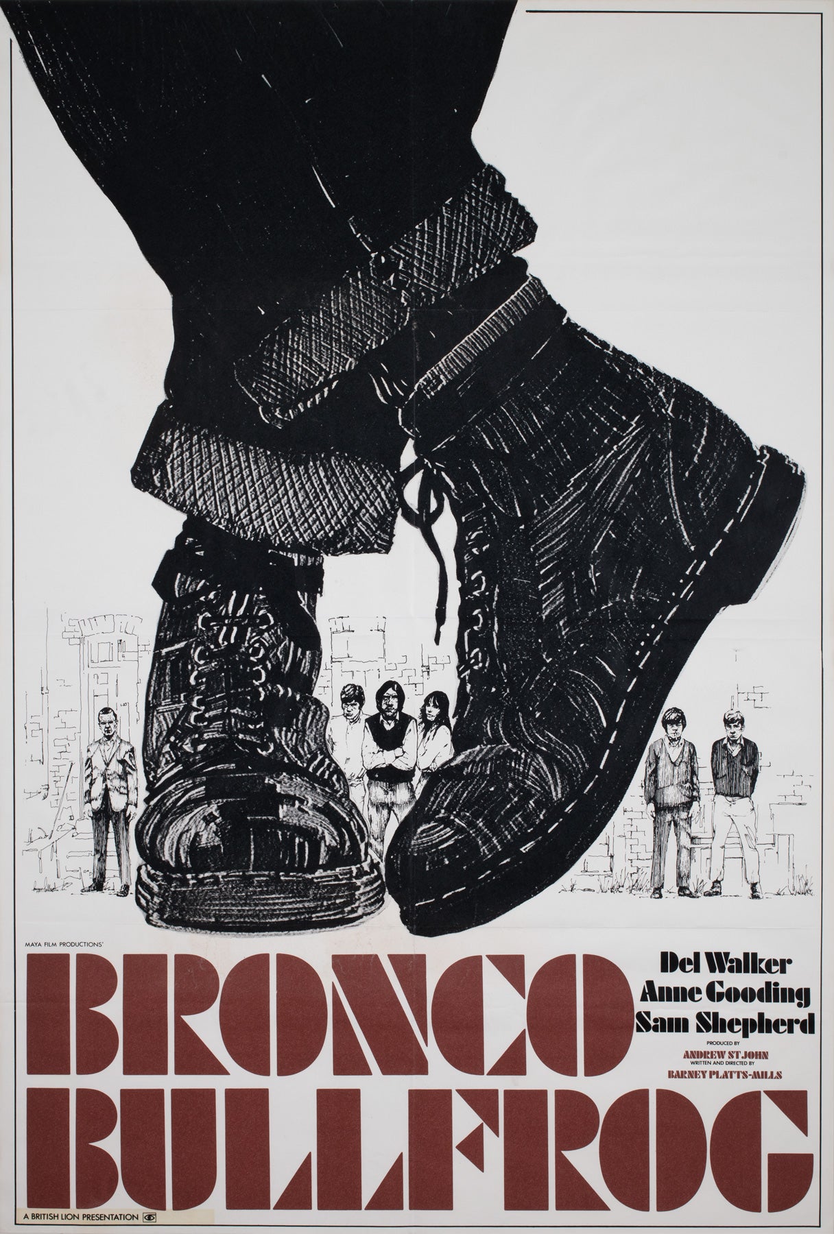 Bronco Bullfrog 1969 UK 1 Sheet Film Movie Poster
