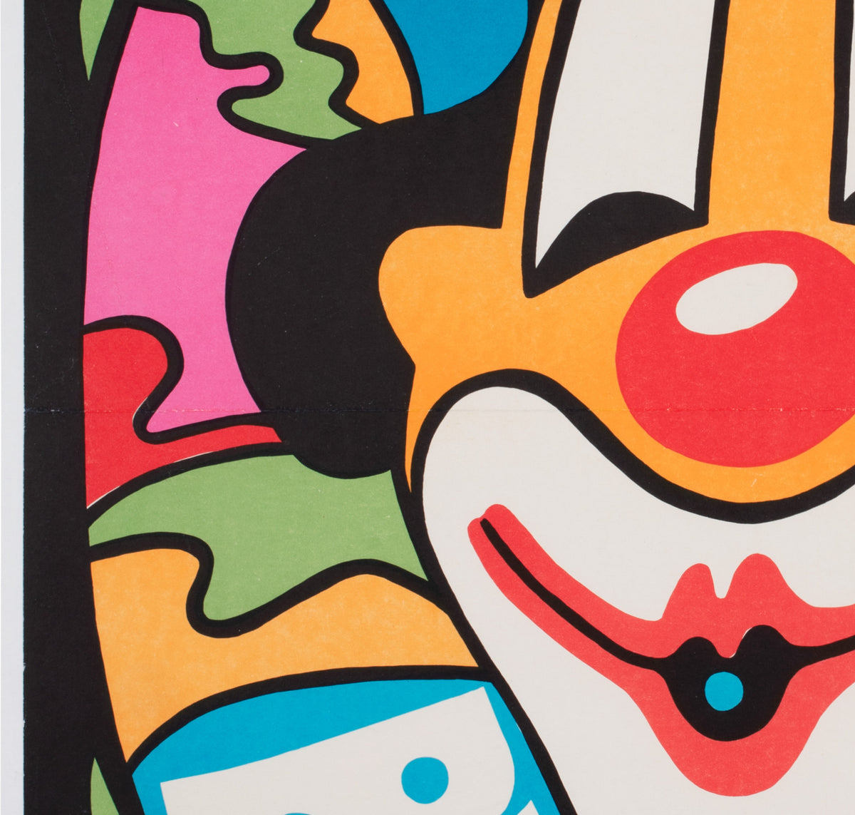 Bucharest Clown 1974 Romanian Circus poster, Cioca - detail