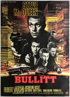 Bullitt 1968 French Grande Film Poster, Saukoff