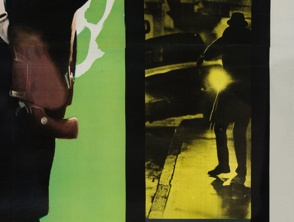 Bullitt 1968 Italian 4 Fogloi Film Poster, Renato Ferrini - detail