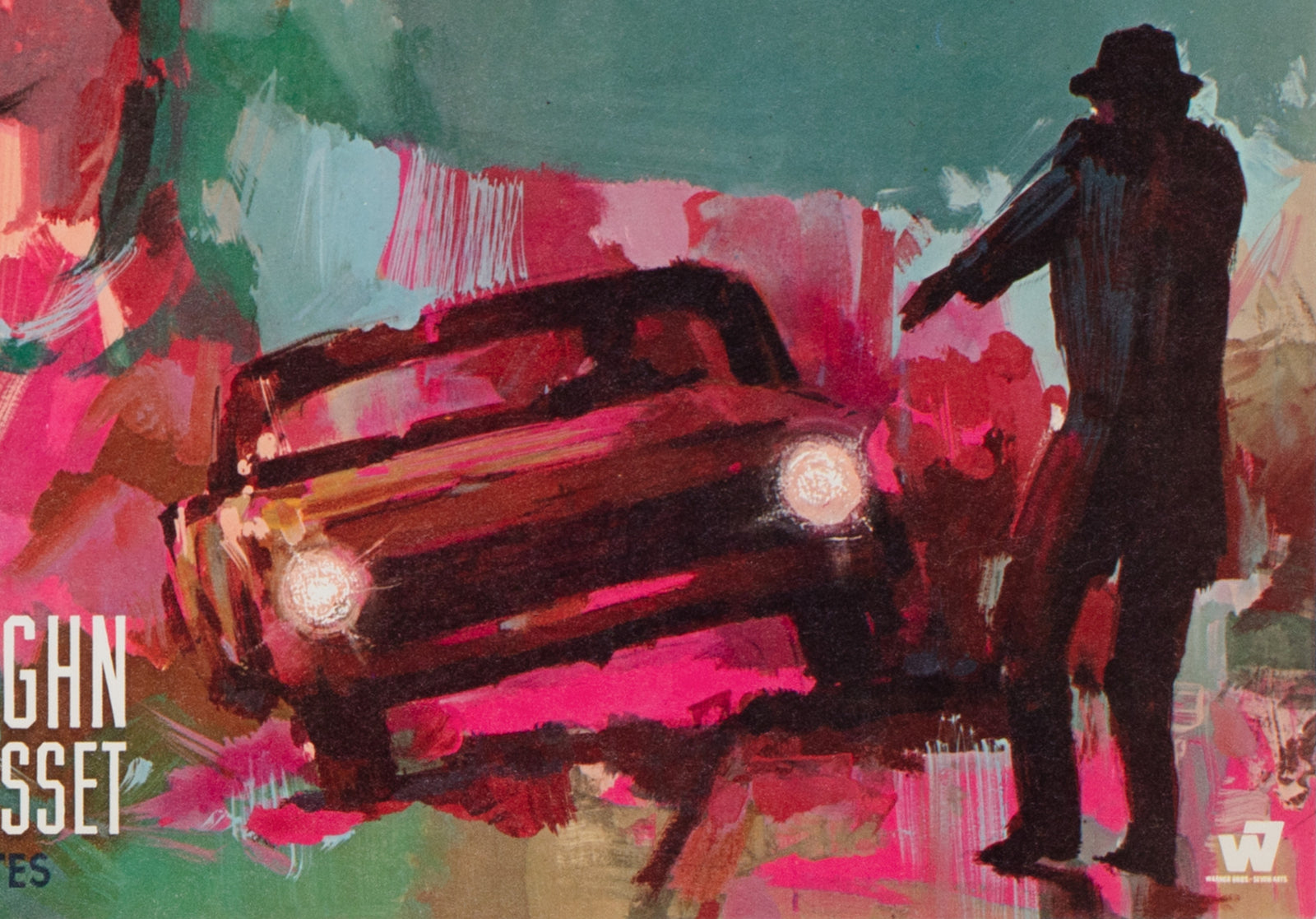 Bullitt R1970s Belgian Film Movie Poster, Raymond Elseviers - detail