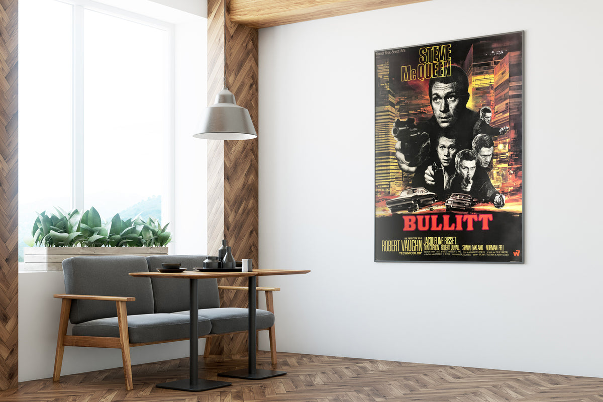 Bullitt 1968 French Grande Film Poster, Saukoff